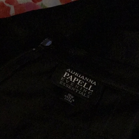 ADRIANNA PAPELL BLACK TIERED RUFFLED EVENING SKIRT - Picture 4 of 6